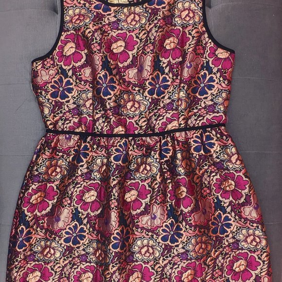 Eyeshadow Metallic Floral A-Line Dress (RIPPED SEAM-SEE DESCRIPTION) - Picture 2 of 11